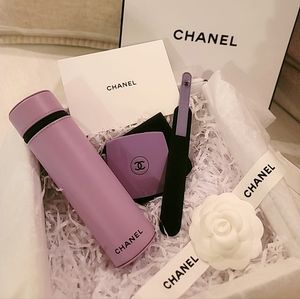 Immortelle Purple Chanel Brush Set, Mirror & Nail File